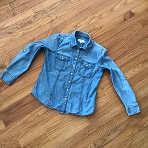 Talbots Petite Fitted Denim Shirt